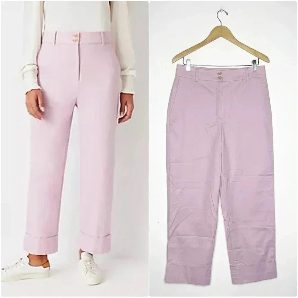 Ann Taylor Purple The Easy Chino Pant Size 8 NWT